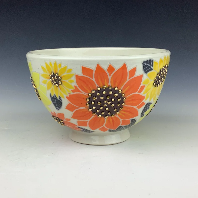 luxury porcelain dinnerware for formal occasions -Courtney Eppel Sunflower Bowl #28