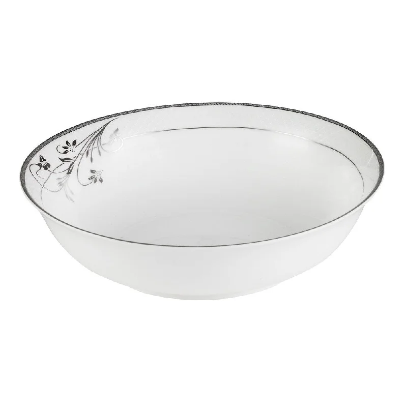 high-quality bamboo serving trays for formal dining -Serving Bowl 9" Bone China Viola