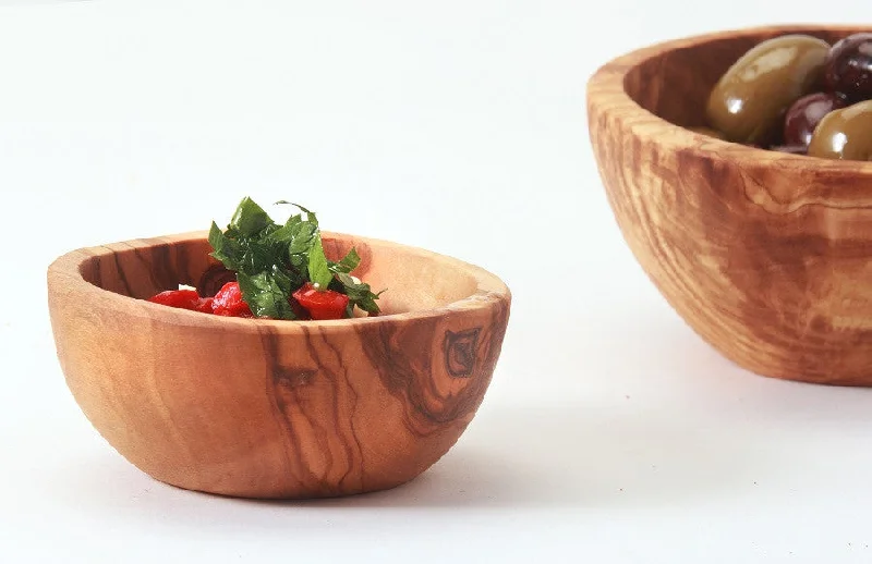 premium porcelain serving bowls for special occasions -Mini Bowl Olive Wood 3-7/8"