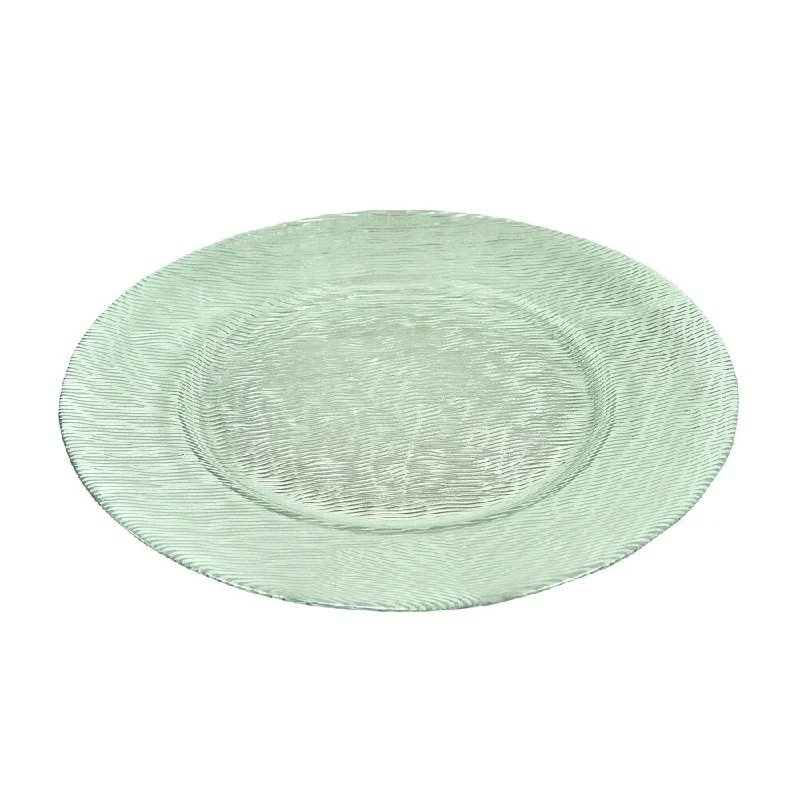 high-quality porcelain dinner plates for restaurants -Essential Decor & Beyond 6pc. 12" Round Glass Plate EN2689 - 12 X 12