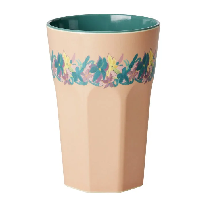 unique coffee mug for friends -Rice DK Melamine Cup with Hilma Forever Print - Tall - 400 ml