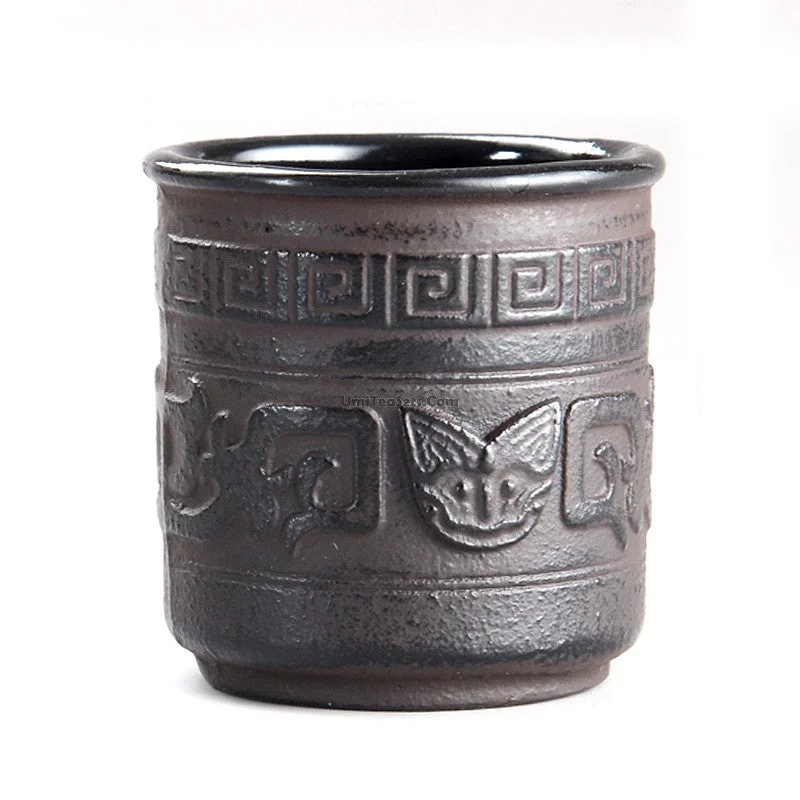 monogrammed coffee mug -Ancient Style Cast Iron Tea Cup