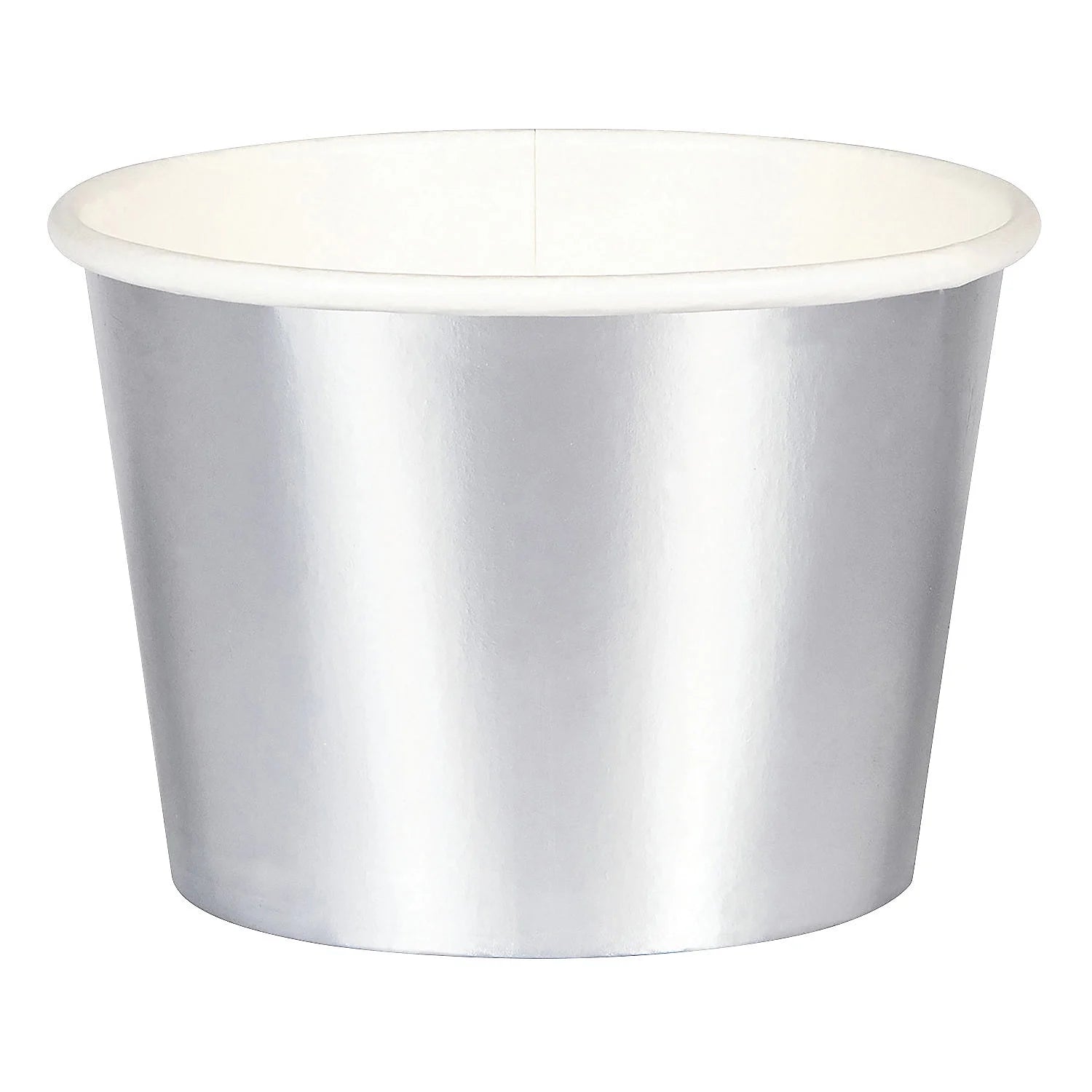 chic tea cup -Silver Metallic Treat Cups