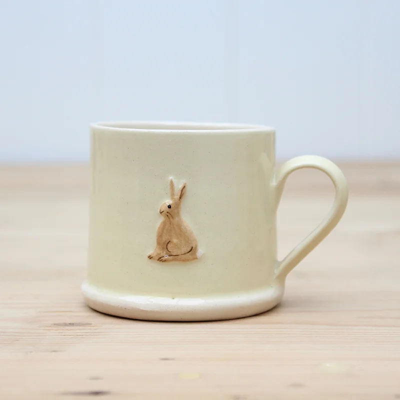 funny custom coffee mug -Hogben Espresso Cups - Sitting Hare