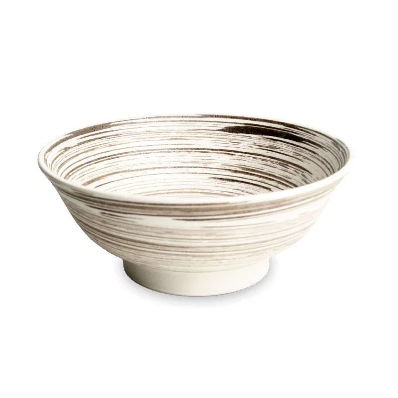 reusable porcelain plates for catering -Shiroi Maru Ramen Bowl, 22cm