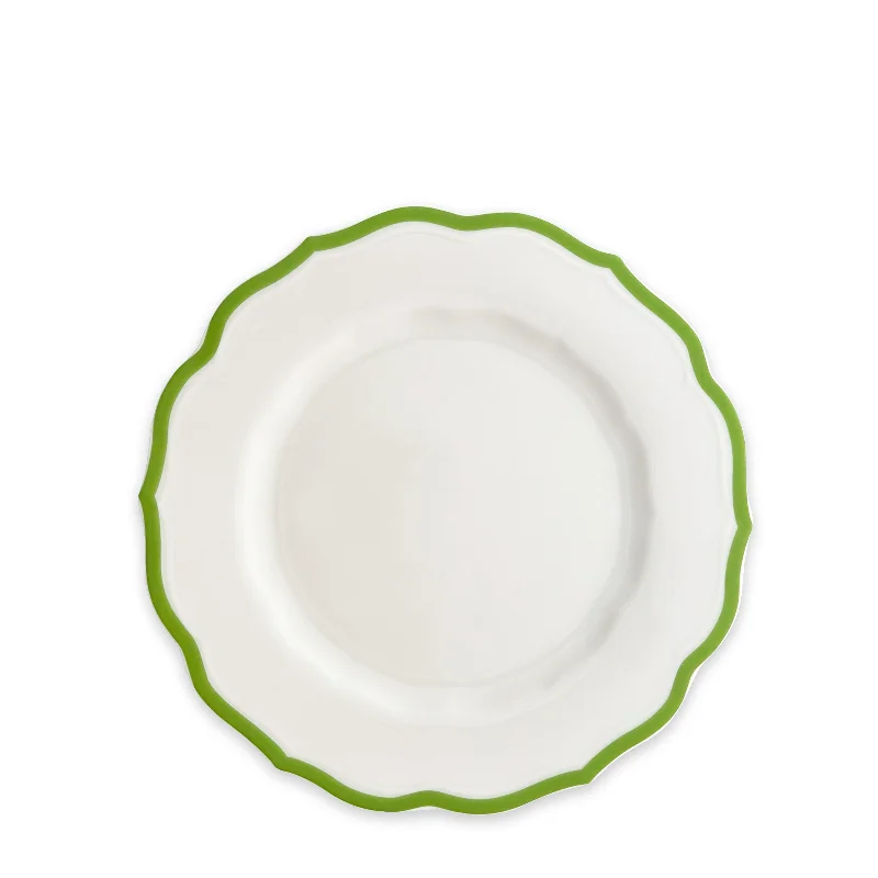 reusable bamboo plates for special events -Stella Scalloped Verde Salad Plate