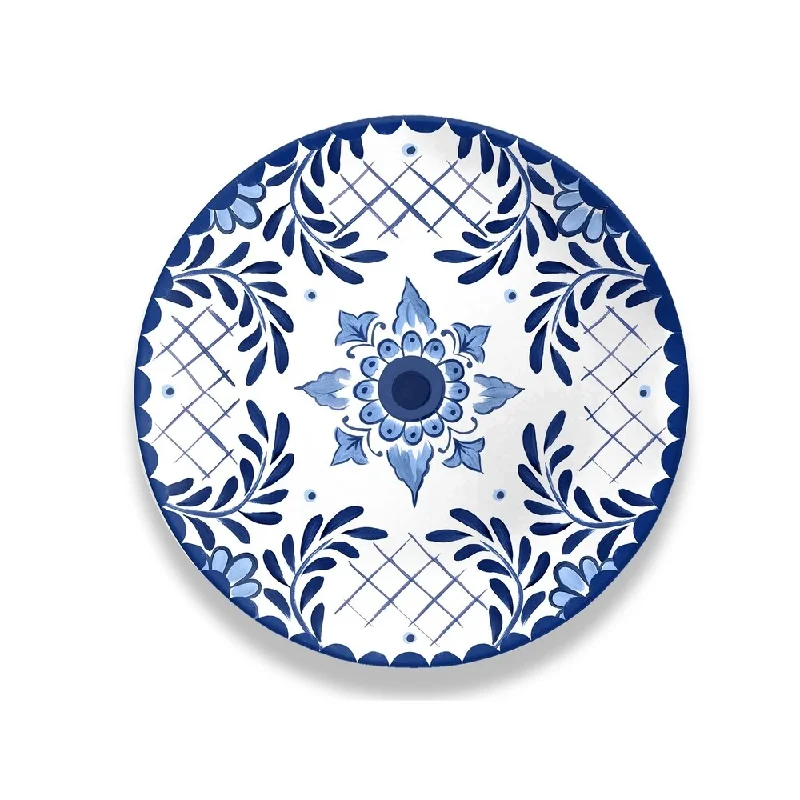 reusable porcelain plates for catering -Cobalt Casita Dinner Plate