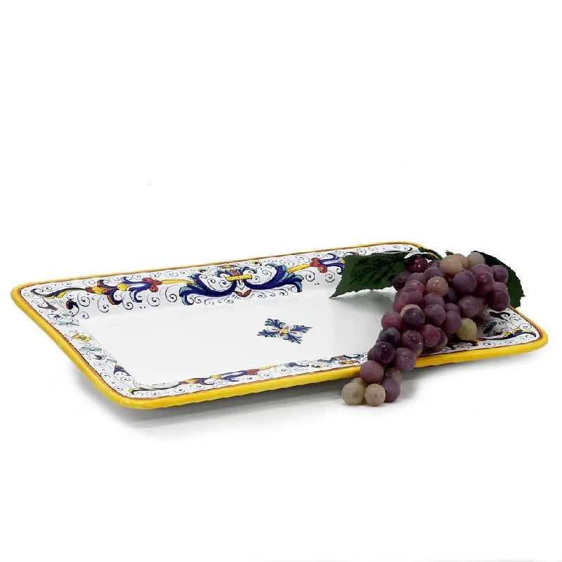 luxury bamboo serving plates for large gatherings -RICCO DERUTA DELUXE: Rectangular Tray