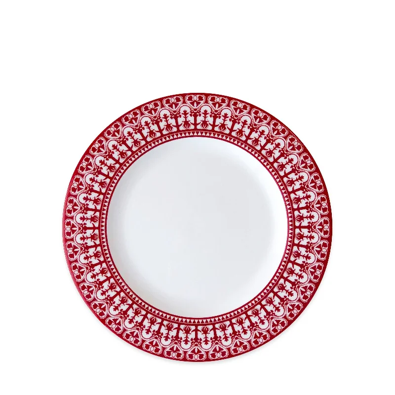 eco-friendly bamboo bowls for outdoor picnics -Casablanca Crimson Salad Plate