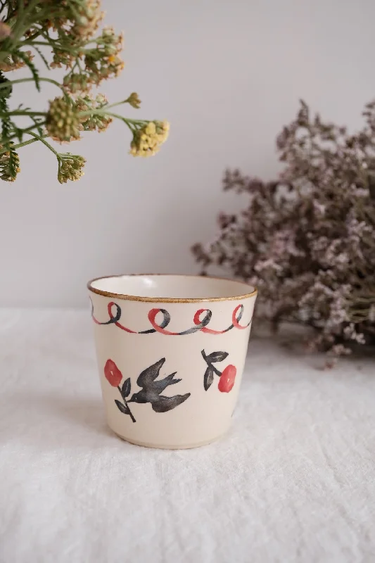 custom logo coffee mug -Nakagaki Tomoko Water Color Hand Painted Teacup  #4