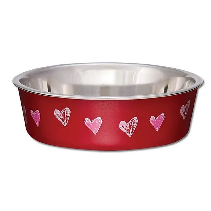 luxury porcelain flatware for formal dining -Loving Pets Bella Dog Bowl Valentine Medium^^^