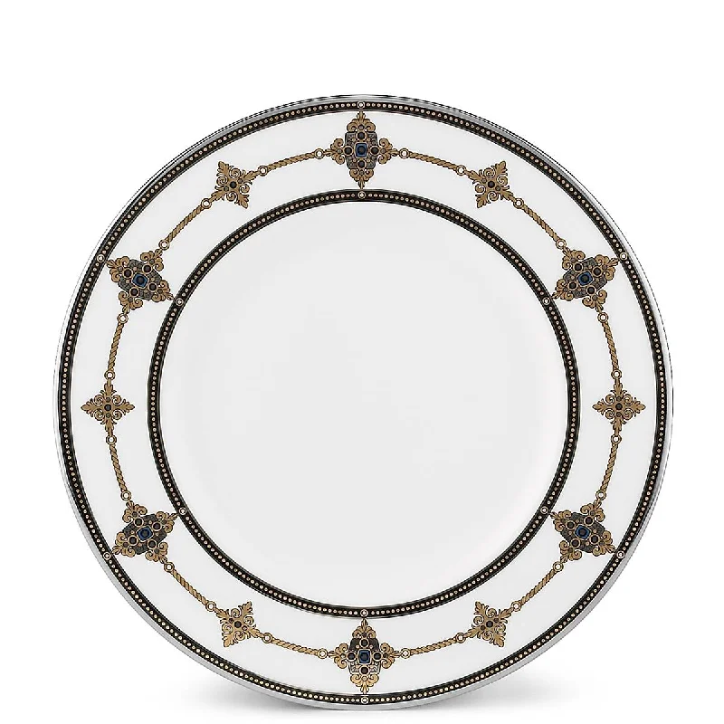 luxury bamboo dinnerware for special occasions -Vintage Jewel Accent Plate