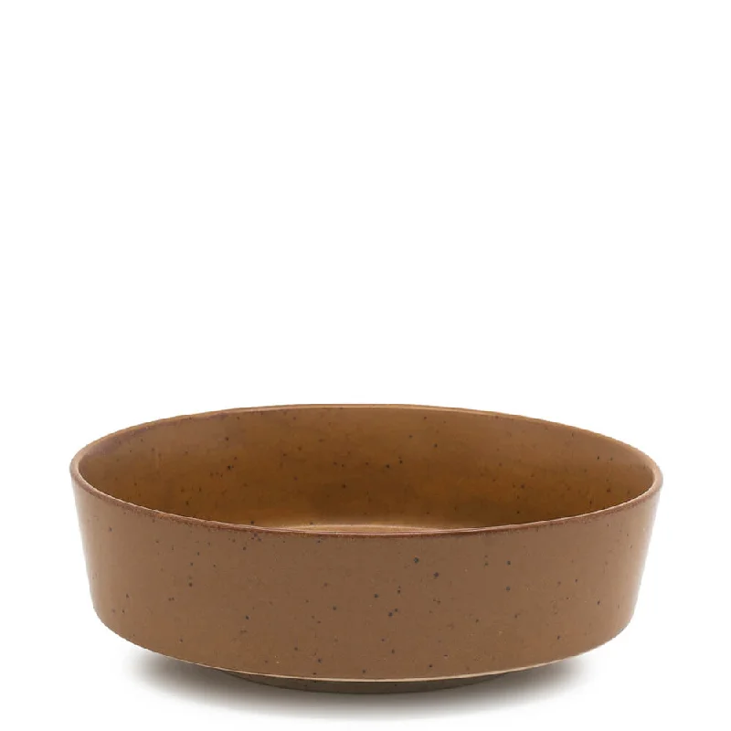 high-quality porcelain plates for picnics and BBQs -Claro Pasta Bowl 18 x 6cm - Rust