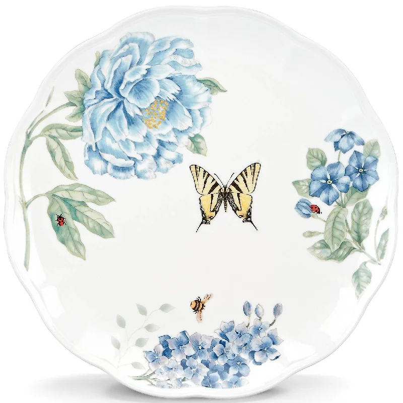 reusable porcelain dinnerware sets for special occasions -Butterfly Meadow Blue® Dinner Plate