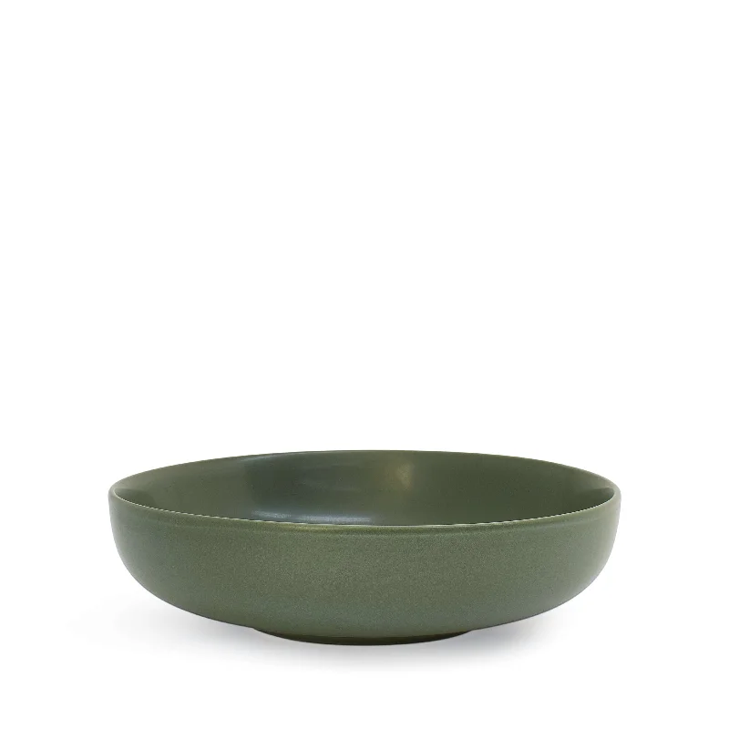 reusable bamboo plates for eco-conscious families -Hue Pasta Bowl 20 x 5.5cm - Kelp