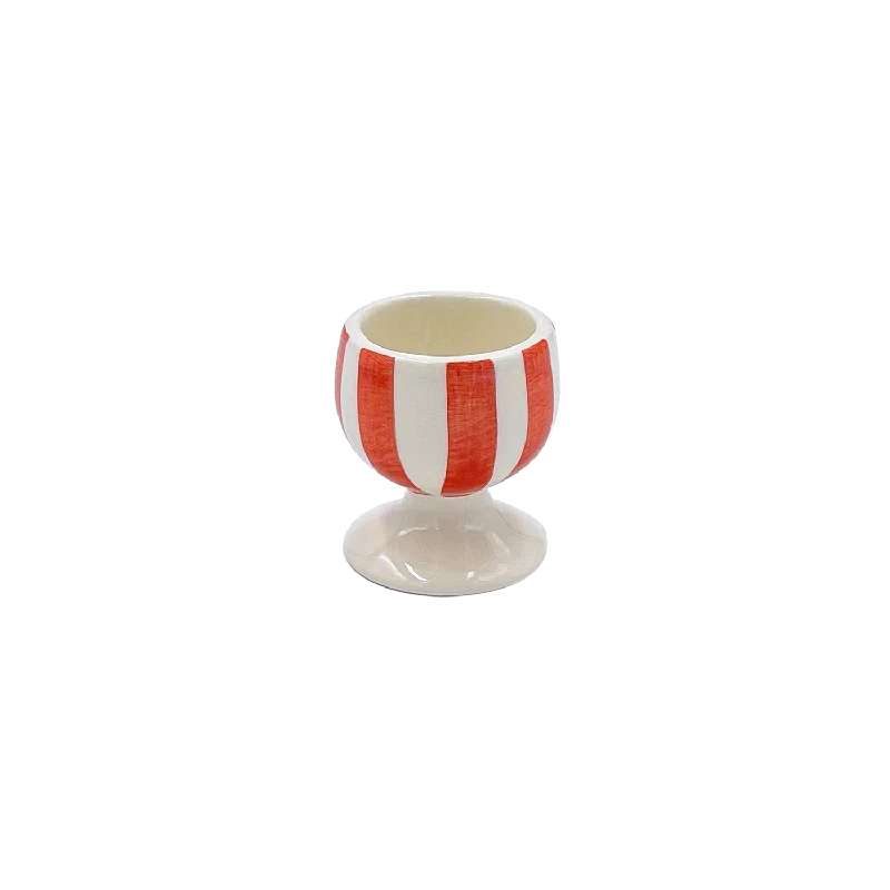 vibrant coffee mug -Red Stripes Egg Cup