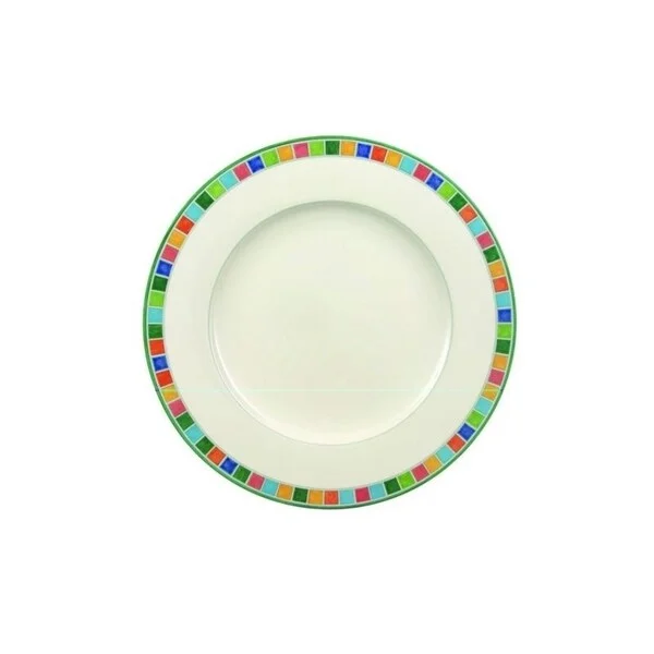 premium porcelain dinnerware sets for large gatherings -Villeroy & Boch Twist Alea Caro 10 1/2 in Dinner Plate