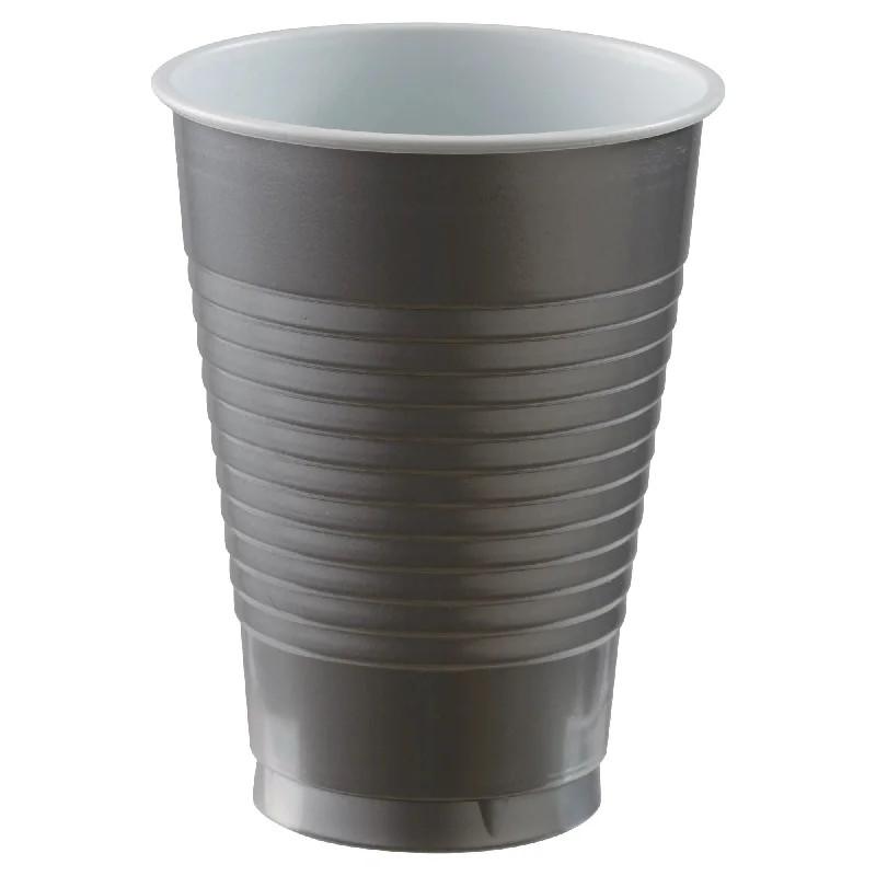 coffee cup for tea lovers -PLASTIC CUPS - SILVER   12OZ    20 COUNT