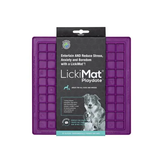 high-quality porcelain serving trays for events -LickiMat Playdate Slow Feeder Mat for Dogs Purple*