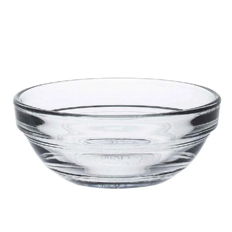 eco-friendly bamboo bowls for outdoor picnics -7.5cm Clear Lys Glass Nesting Mixing Bowl - By Duralex