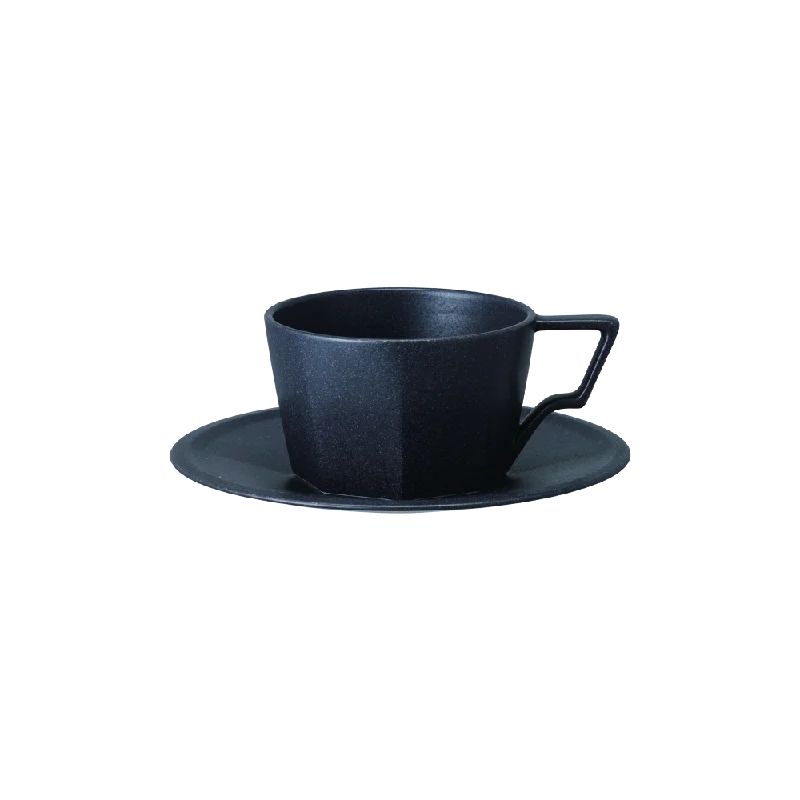 mug with logo design -Kinto OCT Teacup & Saucer, 300ml