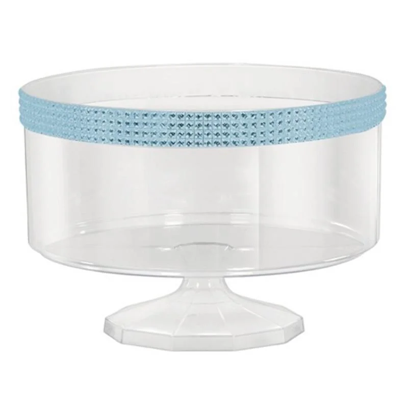 reusable bamboo dinnerware for weddings -Trifle Container Medium With Gems - Blue