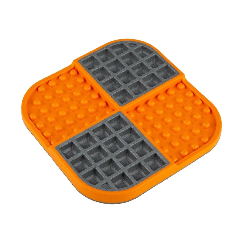 personalized bamboo serving bowls for picnics -LickiMat Slomo Slow Feeder Mat for Dogs Orange*