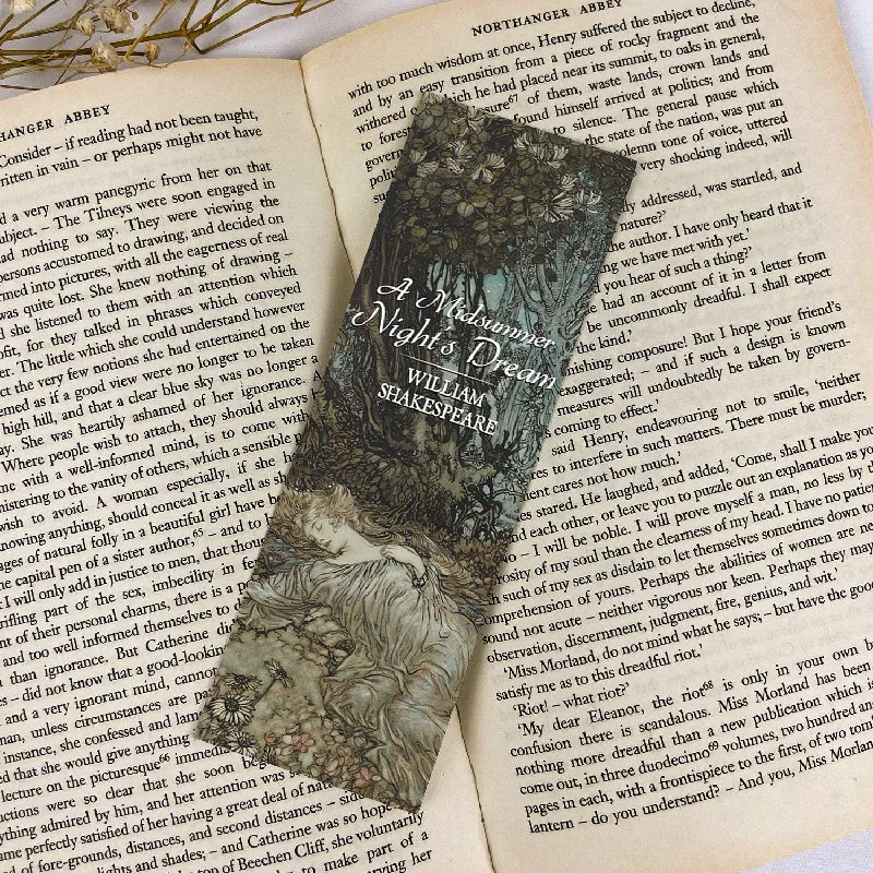 luxury wooden flower vase for home centerpiece -A Midsummer Night's Dream Paper Bookmark