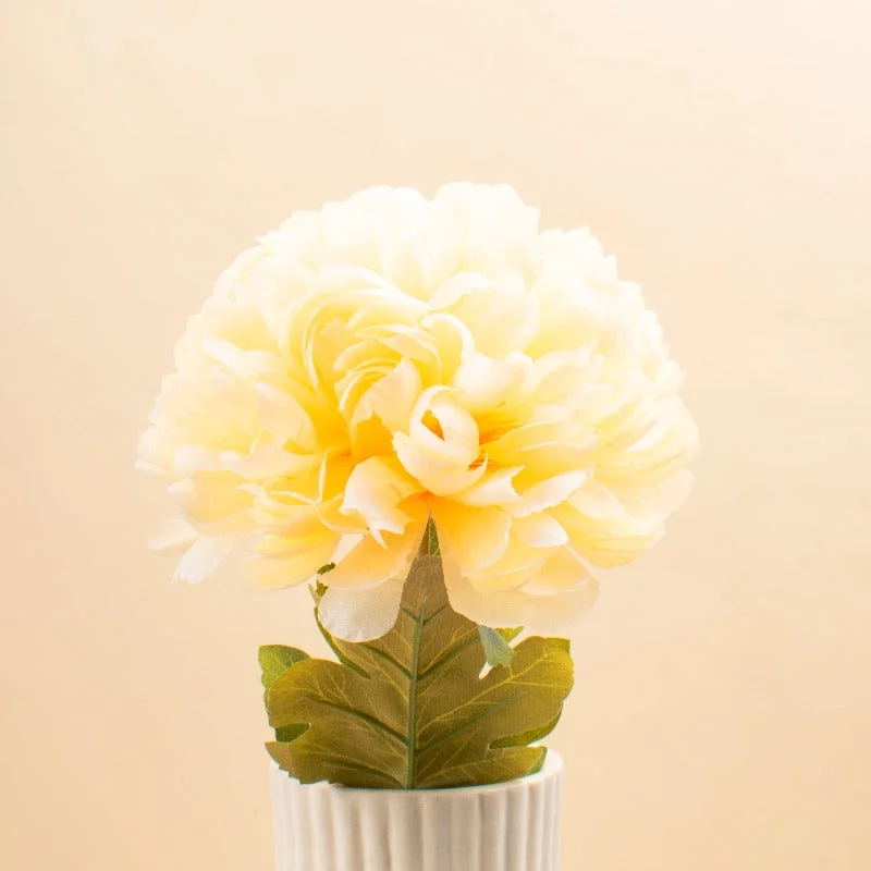 geometric handmade flower jar for modern floral centerpieces -Buttercup Bliss Floral Stem