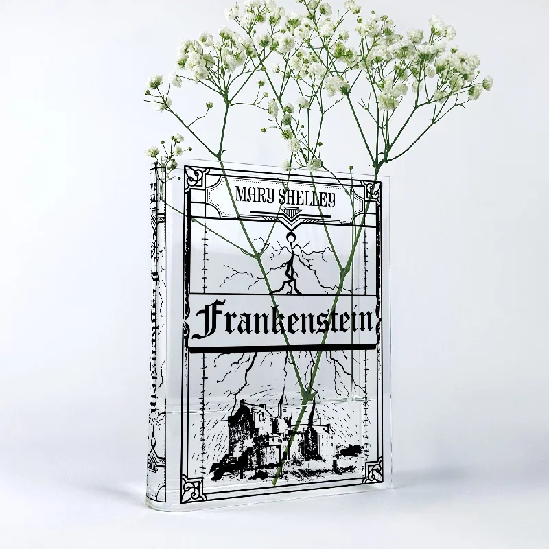 handmade geometric crystal flower vase for home decoration -Frankenstein Acrylic Book Vase