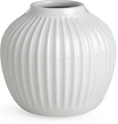 tall handmade ceramic flower jar for wedding display -Kähler Hammershøi Vase White, Small