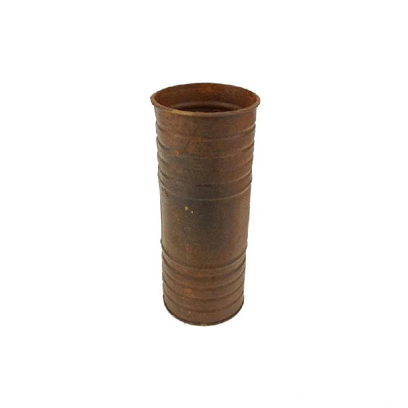 decorative wooden flower vase for wedding decor -Large Metal Pillar Candle Holder and Vase, Rust, 8-Inch