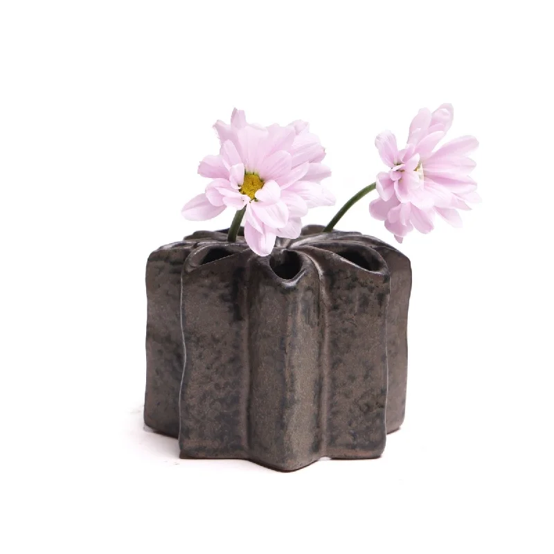 geometric flower jar for home centerpieces -Misty Ceramic Flower Vase