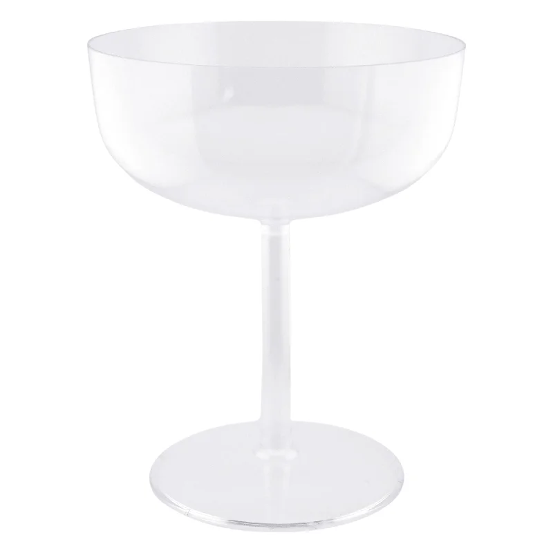 creative handmade geometric flower vase for dining table -Plastic Champagne Coupe Saucer Cocktail Glass Vase Cup, Clear