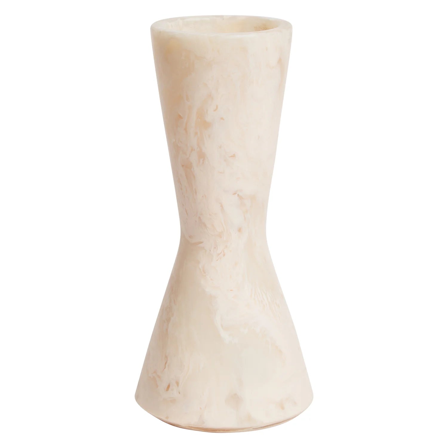 contemporary geometric handmade crystal flower vase for wedding -Sage X Clare Elessi Vase - Crema