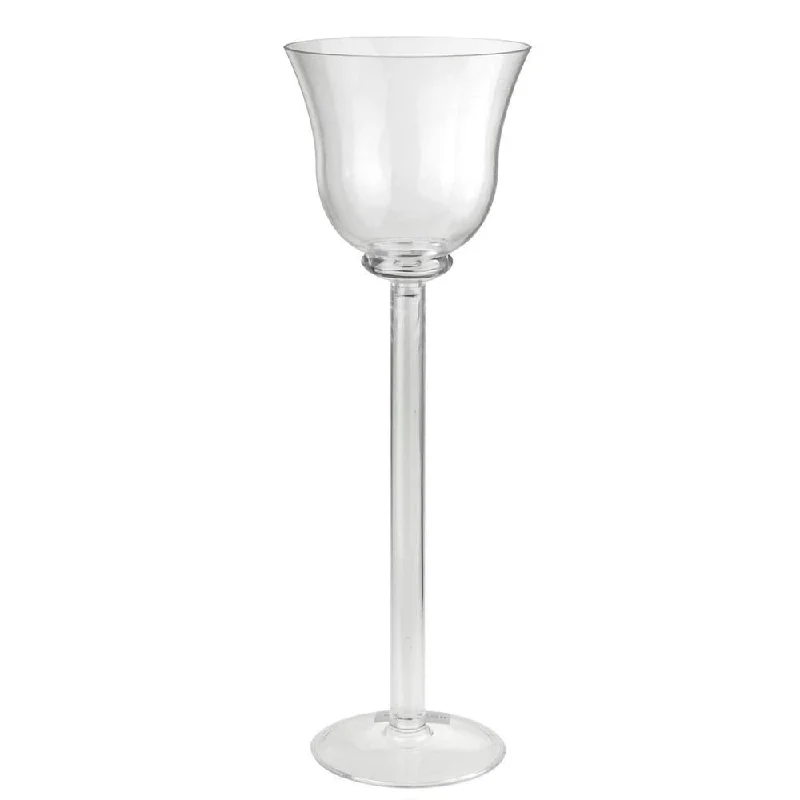 artistic geometric flower jar for modern dining table -Plastic Tall Clear Flower Cup Stand Vase, 18-inch