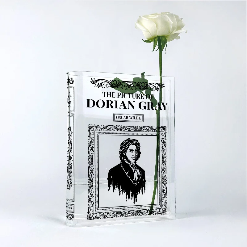 large geometric handmade flower vase for modern home decor -The Picture of Dorian Gray Acrylic Book Vase - II