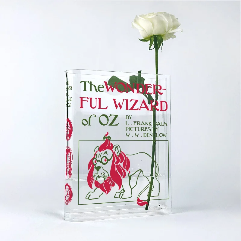 artistic geometric ceramic flower jar for home floral designs -The Wonderful Wizard of Oz Acrylic Book Vase - II