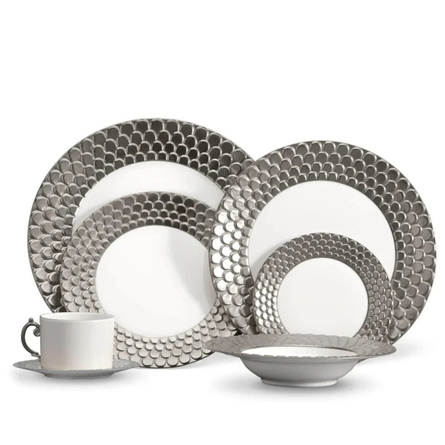 double-walled tea mug -Aegean Dinnerware, Platinum