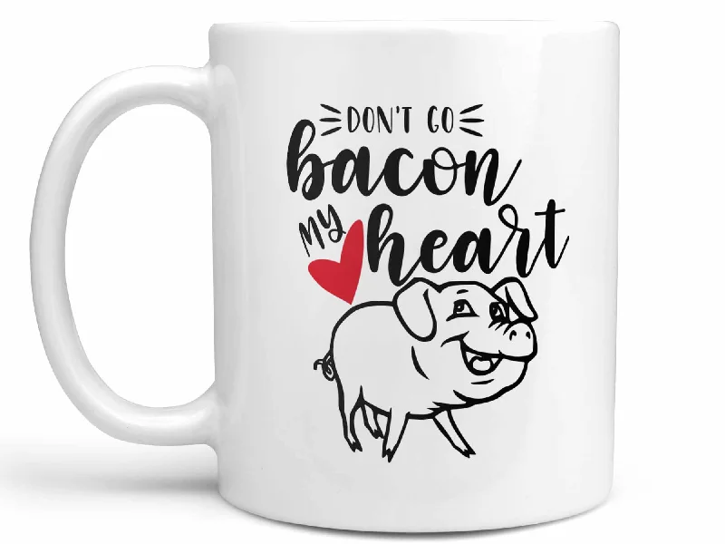 vintage coffee mug for gifts -Bacon My Heart Pig Coffee Mug