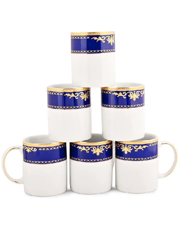 personalized cup for wedding -Cálido Porcelain Coffee Mugs | Set of 6