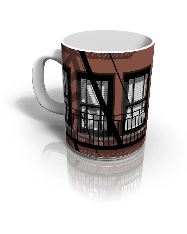 large custom coffee mug -FIRE ESCAPE Coffee Mug