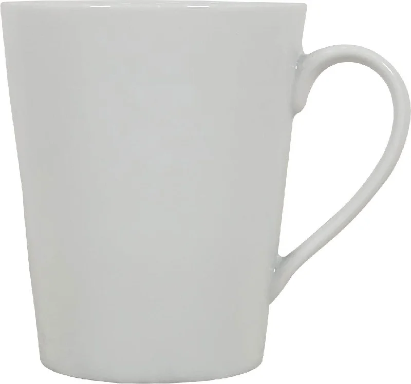 large mug for hot coffee -Gourmet - White Porcelain Mugs 370ml - HW04695