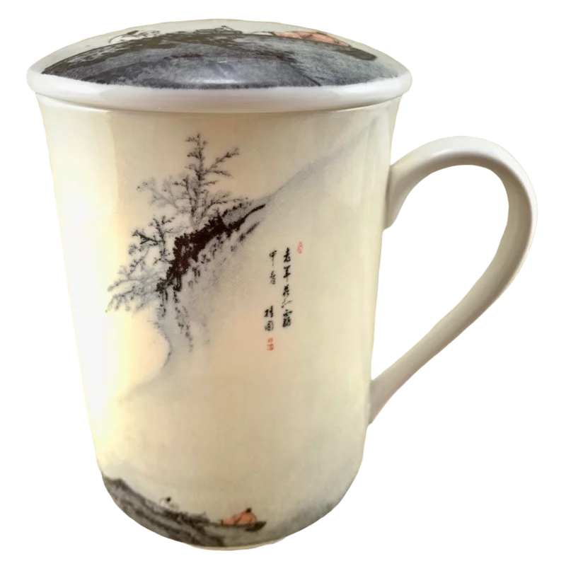 double-walled tea mug -Cherryblossom Mug With Lid Hankook