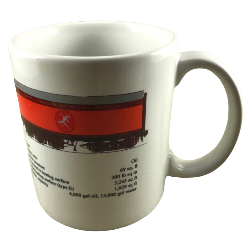 personalized ceramic coffee cup -Chicago Milwaukee St Paul And Pacific Railroad Train Mug