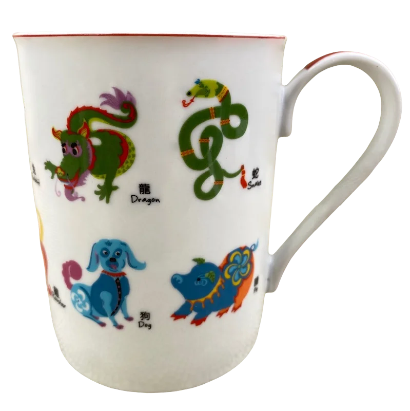 modern coffee mug for office -Chinese Astrology Zodiac Animals Mug Pier 1 Imports