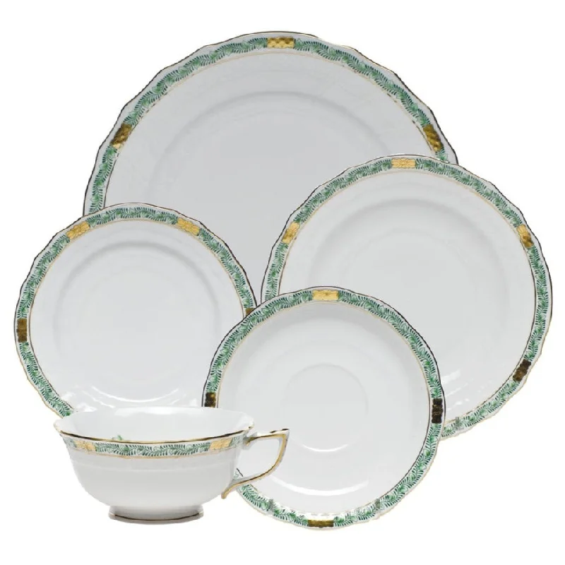 bamboo coffee cup -Chinese Bouquet Garland Dinnerware, Green