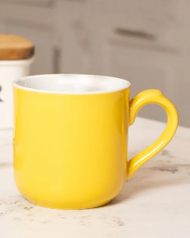 hot drink coffee cup -Classic Design Stoneware Farmhouse Mug | 250 ML | Yellow