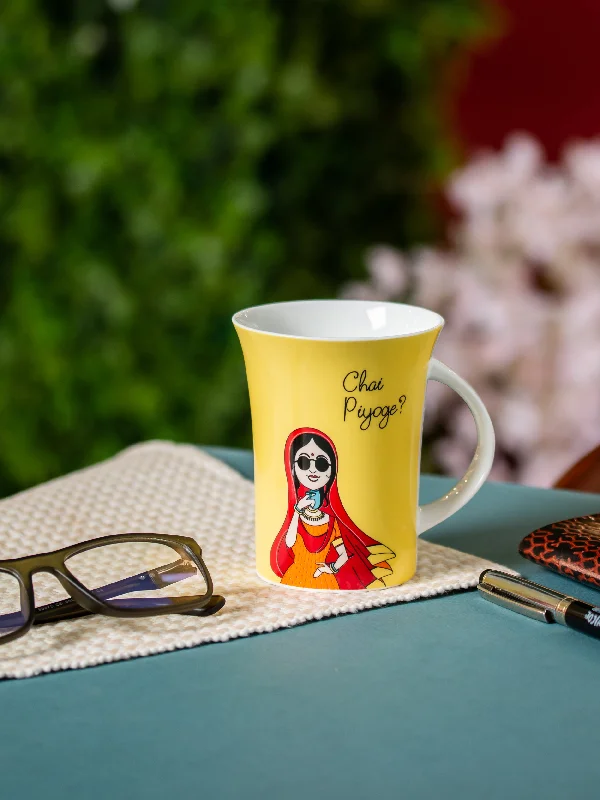 ceramic mug with funny message -Muddy Coffee & Milk Mug, 1 Piece, 340 ml (M304)