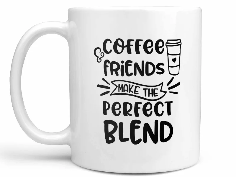 oversized coffee mug with design -Coffee and Friends Coffee Mug